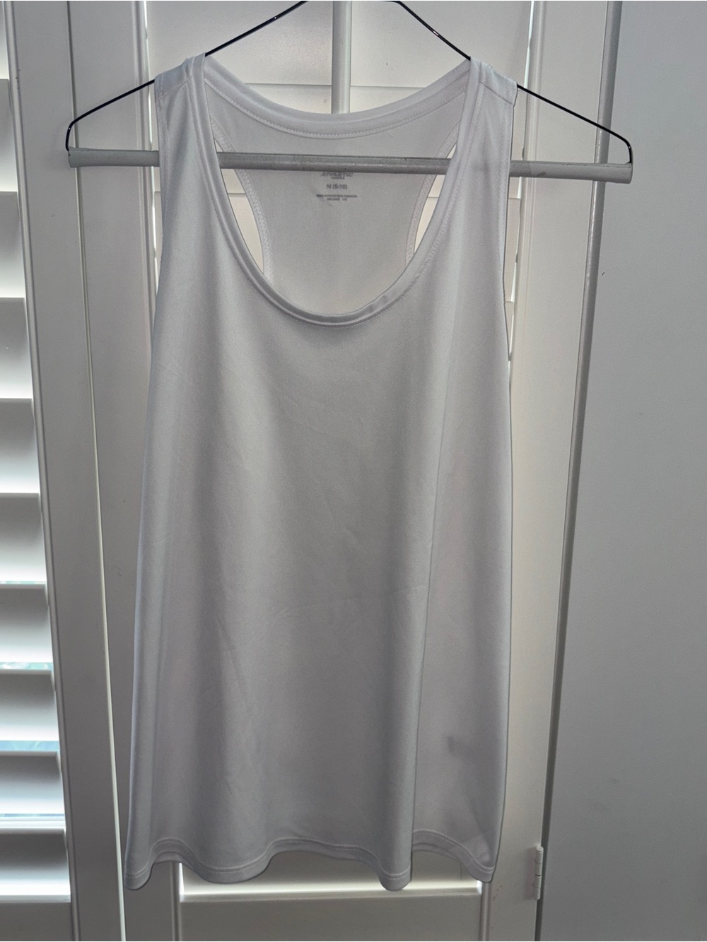 Athletic Works White Racerback Tank Top